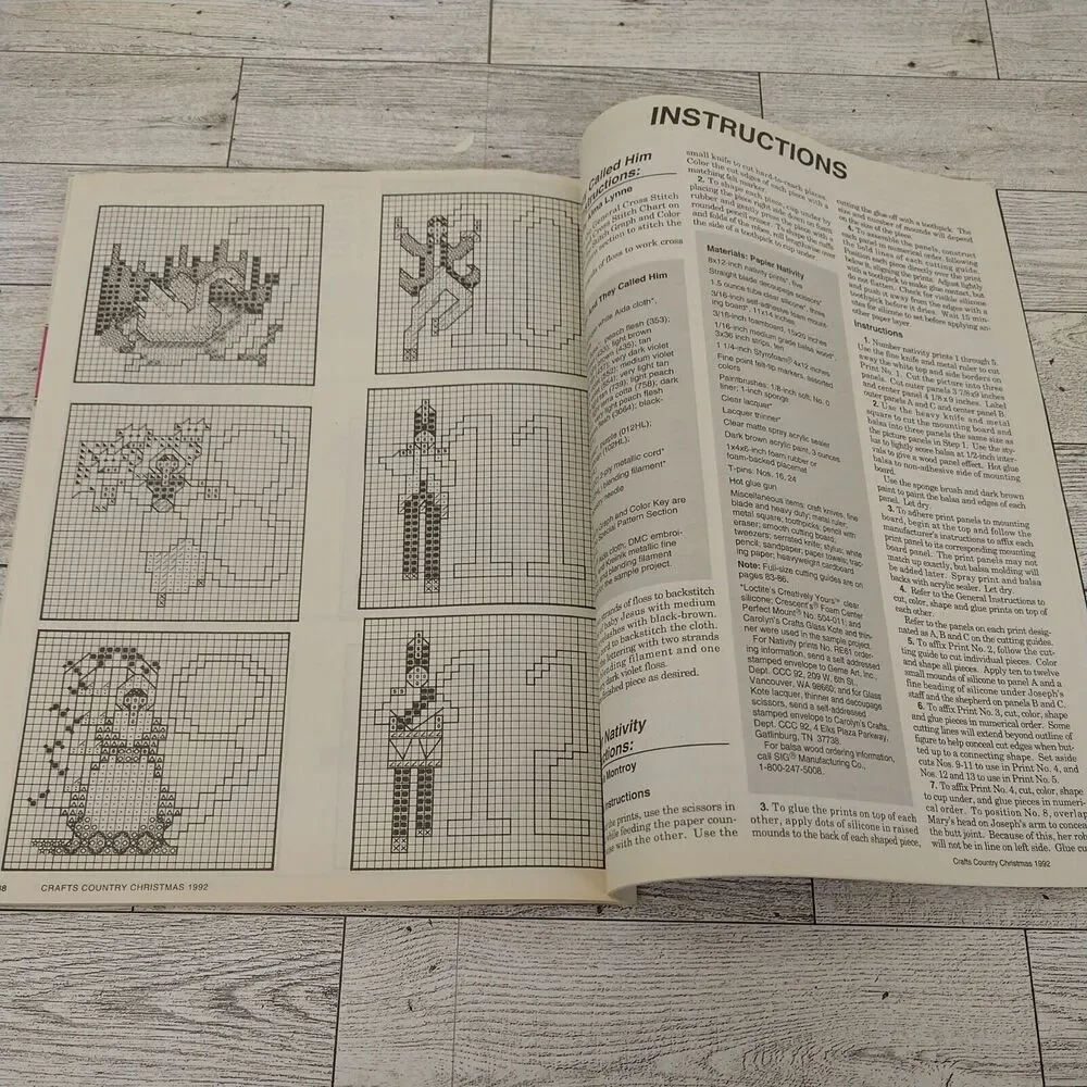 Crafts Country Christmas Vtg 1992 Magazine w/ Patterns 101 Charming Collectibles
